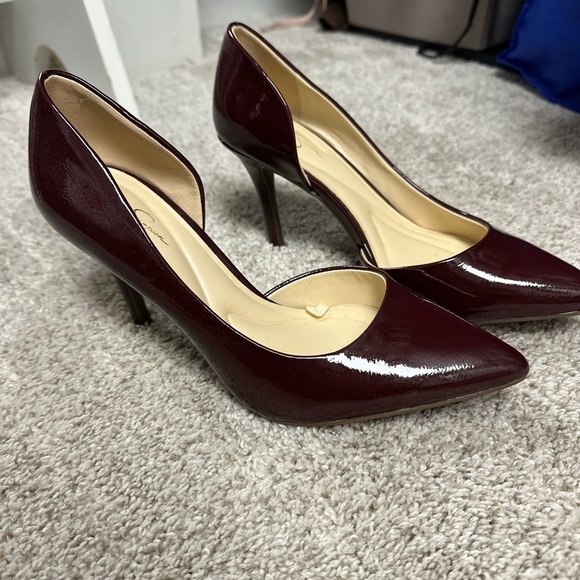 Jessica Simpson Deep Red Heels - Picture 1 of 1